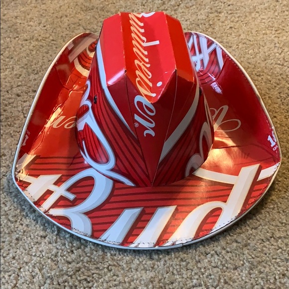 budweiser cardboard cowboy hat